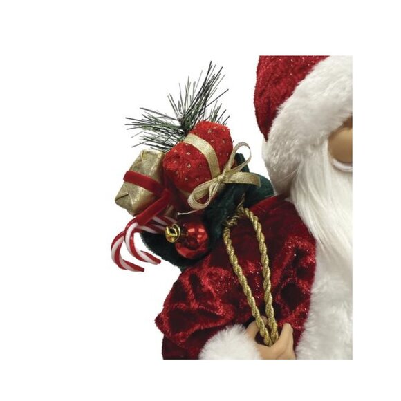 Classic Red Santa 18" Figurine w/ Lantern & Gift Sack Christmas Decor - Picture 9 of 11
